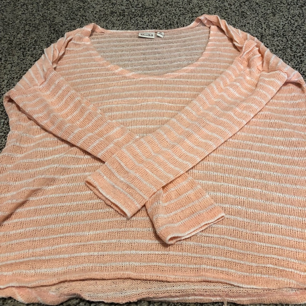 Pink striped sweater